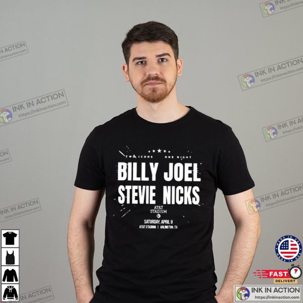 Billy Joel Stevie Nicks AT&T Stadium Two Icons One Night Tour 2023 Shirt