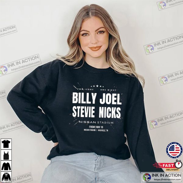 Billy Joel Stevie Nicks Nashville Tour 2023 T-shirt