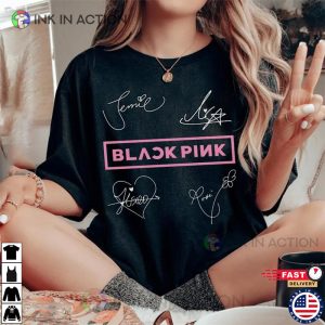 BlackPink Born Pink Vintage 90s Style Tees BLACKPINK Shirt 3 Ink In Action