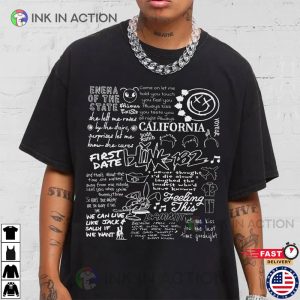 Blink 182 Lyric Album Song Blink 182 Merch 2 Ink In Action