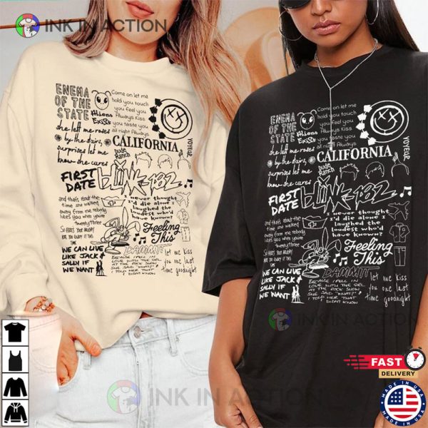 Blink 182 Lyric Album Song, Blink 182 Merch