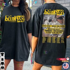 Blink 182 The World Tour 20232024 Rock and Roll Concert T shirt 2 Ink In Action