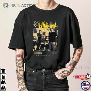 Blink 182 World Tour 20232024 Unisex T shirt 2 Ink In Action