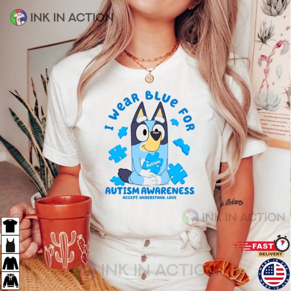 Bluey Autism Autism Awareness T-shirt