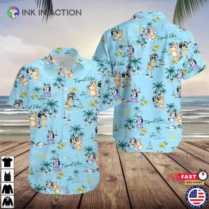 Bluey Beach Summer, Bluey Hawaiian Shirt