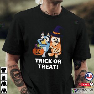 Bluey Funny Trick Or Treat Halloween T Shirt 3 Ink In Action