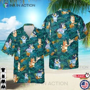 Bluey Summer Vacation Beach Hawaiian Shirt