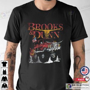 Brooks Dunn Cowboy Town Tour Vintage Country Music T shirt 4 Ink In Action