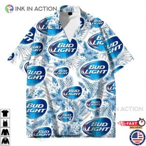Bud Light Hawaiian Shirt, Bud Light Beer Button Up Shirt