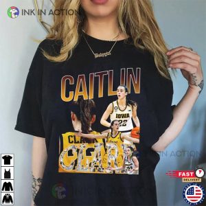 Caitlin Clark Iowa Hawkeyes Baksetball Shirt 3 Ink In Action
