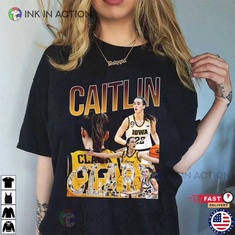 Caitlin Clark Basketball Shirt - Ink In Action