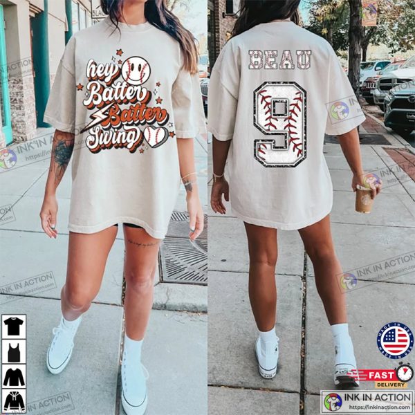 Custom Baseball Mom Game Day T-Shirt