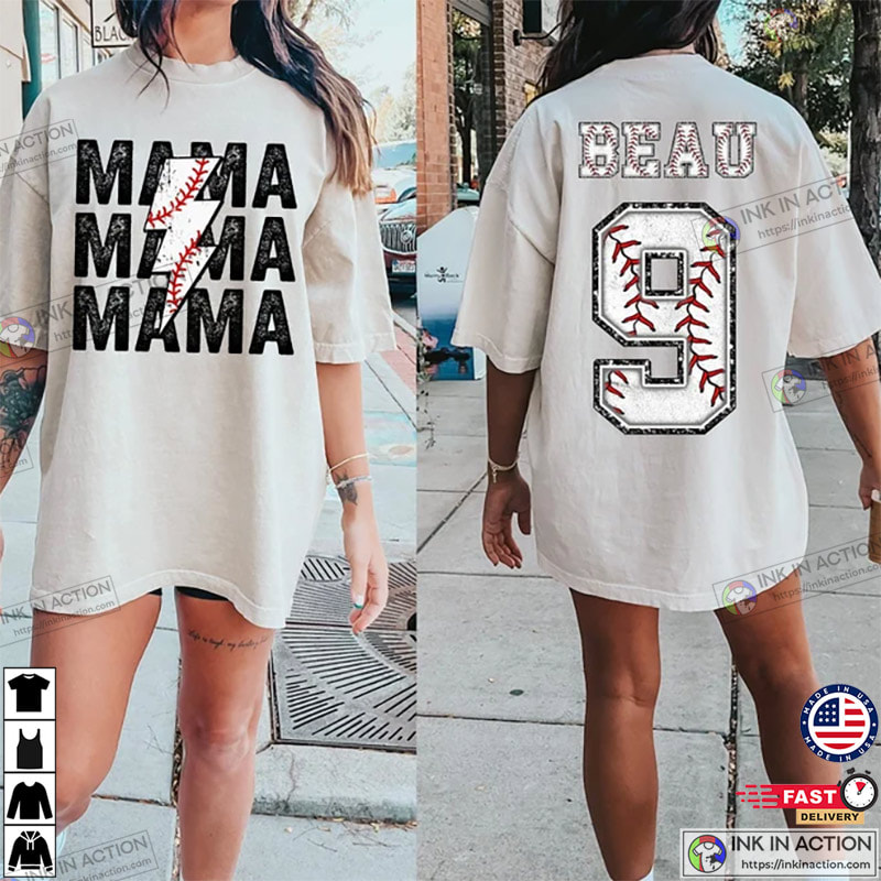 Custom Baseball Mom Shirt, Baseball Mom Shirts - Ink In Action