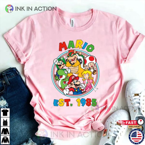 Cute Nintendo Super Mario EST 1985 T-shirt