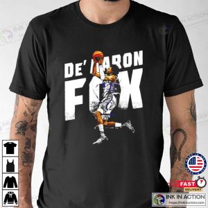 Deaaron Fox Fanart Sacramento Kings Shirt 3 Ink In Action