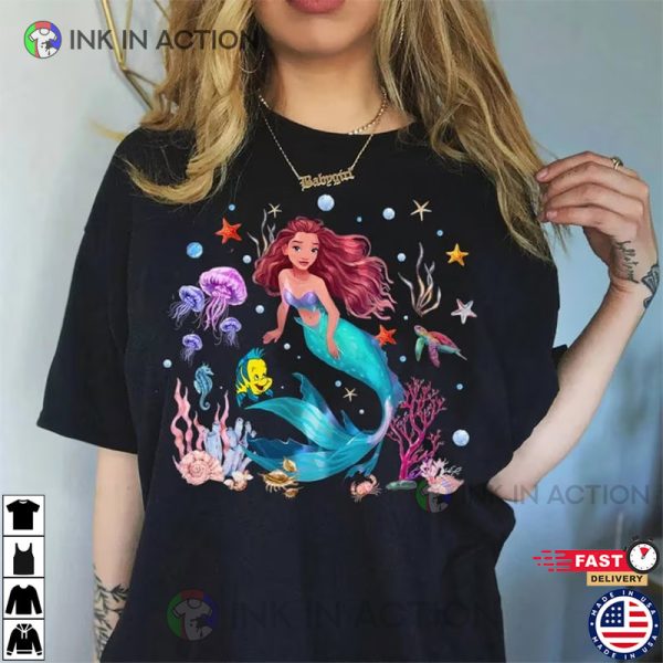 Disney Little Mermaid Black Queen Shirt