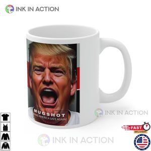 Donald Trump Mugshot Ceramic Mug 2 Ink In Action