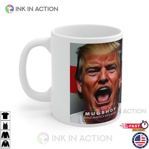 Donald Trump Mugshot Ceramic Mug 3 Ink In Action