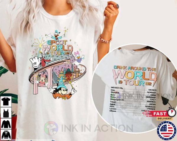 Drinking Around The World 1982 Shirt, Disney Family