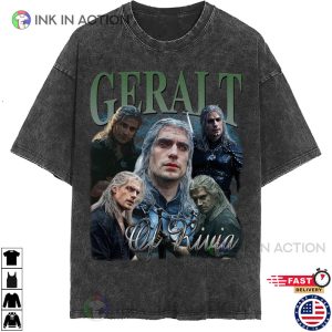Geralt of Rivia Vintage Washed Shirt, Actor Homage Graphic
