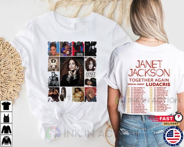 Janet Jackson Together Again Tour 2023 Both Sides Shirt, Country Music Tour 2023