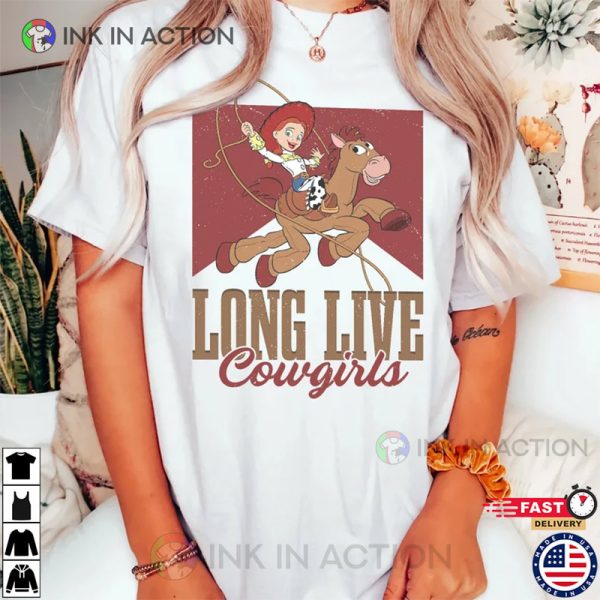 Jessie Shirt Long Live Cowgirls, Retro Disney Toy Story T-shirt