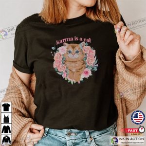Karma Is A Cat Comfort Colors T shirt 1 Ink In Action