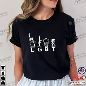 LGBT Liberty Guns Beer Trump, Keep America Great Maga Trump Tee Shirt