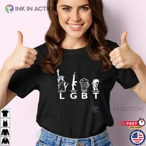 LGBT Liberty Guns Beer Trump, Keep America Great Maga Trump Tee Shirt