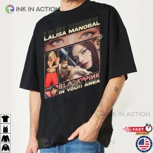 Lisa Blackpink Vintage T Shirt Kpop Concert 2023 1 Ink In Action