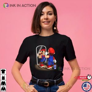 Mario Gym Mario Bros Pixel Retro Shirt 3 Ink In Action