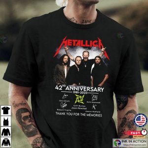 Metallica 42nd Anniversary 1981 2023 T Shirt 4 Ink In Action