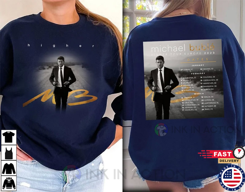 Michael Bublé Higher Tour Europe 2023 T-Shirt