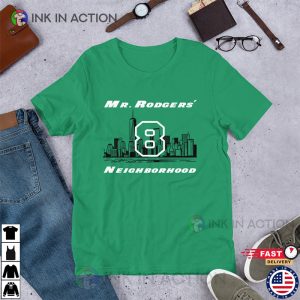 Mr. Rodgers Green T-Shirt Aaron Rodgers 8 Jet New York Football Tee
