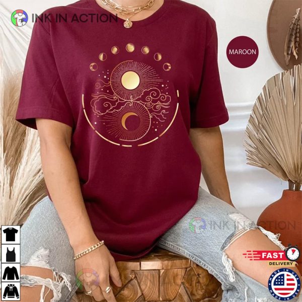 Mystic Moon And Sun, Celestial Moon Shirt