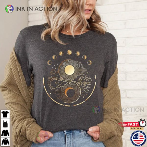 Mystic Moon And Sun, Celestial Moon Shirt