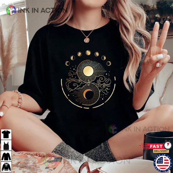 Mystic Moon And Sun, Celestial Moon Shirt