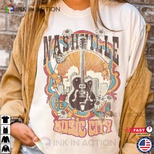 Nashville Music City, Tennessee Vintage Inspired T-shirt