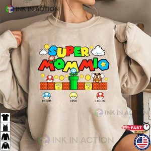 Personalization Super Mommio Matching Super Mario Shirt Mothers Day Shirt 2 Ink In Action
