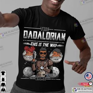 Personalized Dadalorian Shirt For Dad, Best Dad In The Galaxy Dather’s Day Shirts
