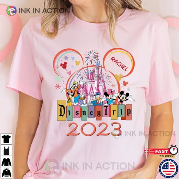 Personalized Disney Trip 2023 Shirt, Disneyland Family Vacation Gift