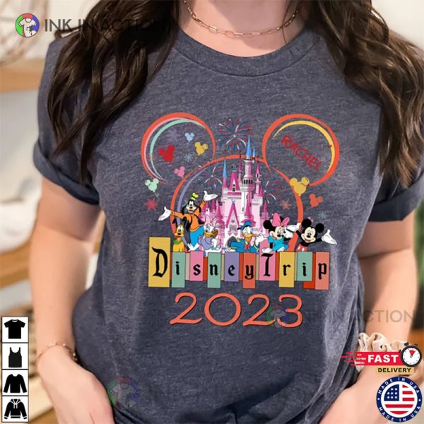 Personalized Disney Trip 2023 Shirt, Disneyland Family Vacation Gift