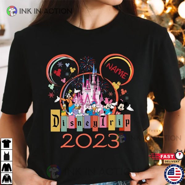 Personalized Disney Trip 2023 Shirt, Disneyland Family Vacation Gift