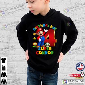 Personalized Mario Birthday Shirt, Super Mario Birthday Gifts