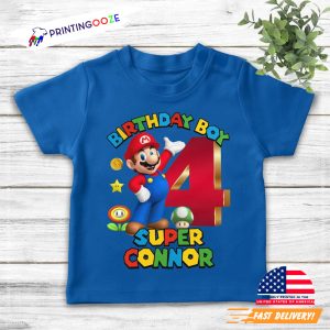 Personalized Mario Birthday Shirt Super Mario Birthday Gifts 3 Ink In Action