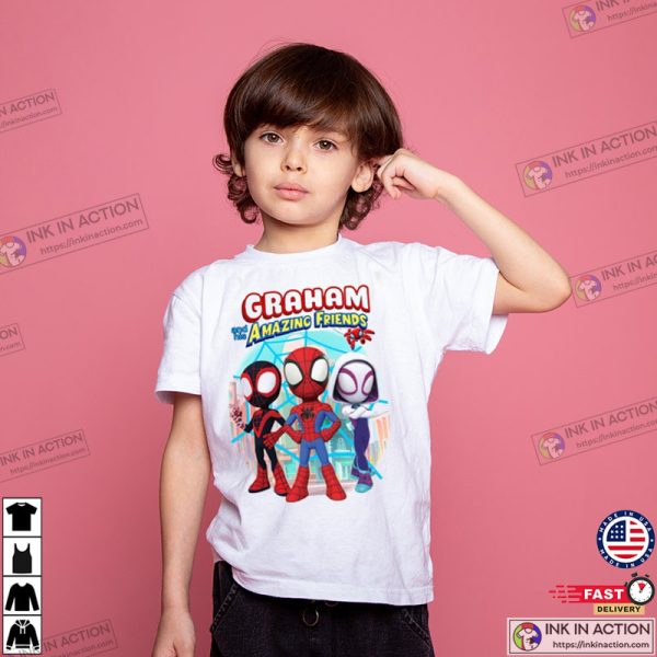 Personalized Spidey & His friends theme Party T-shirt