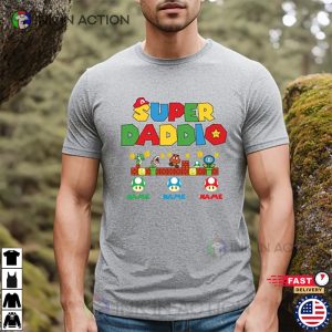 Personalized Super Daddio Game Shirt Funny Fathers Day Daddio 1 Ink In Action