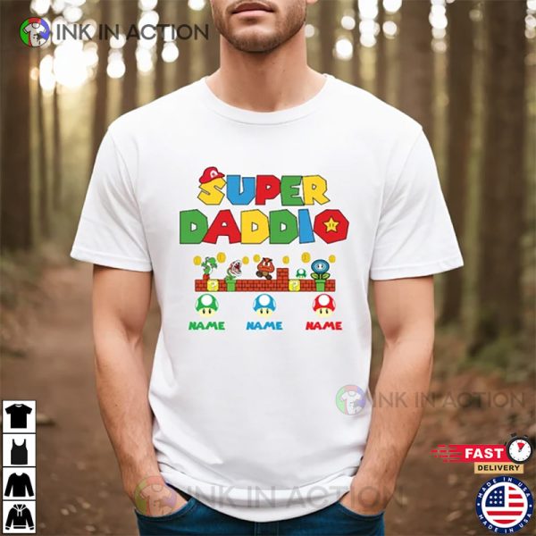 Personalized Super Daddio Game Shirt, Funny Father’s Day Daddio