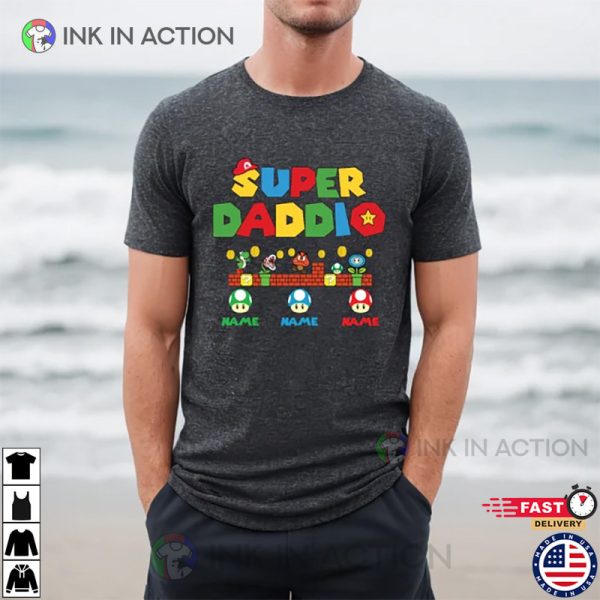 Personalized Super Daddio Game Shirt, Funny Father’s Day Daddio