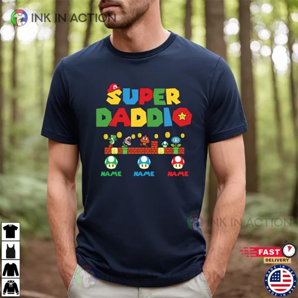 Personalized Super Daddio Game Shirt, Funny Father’s Day Daddio